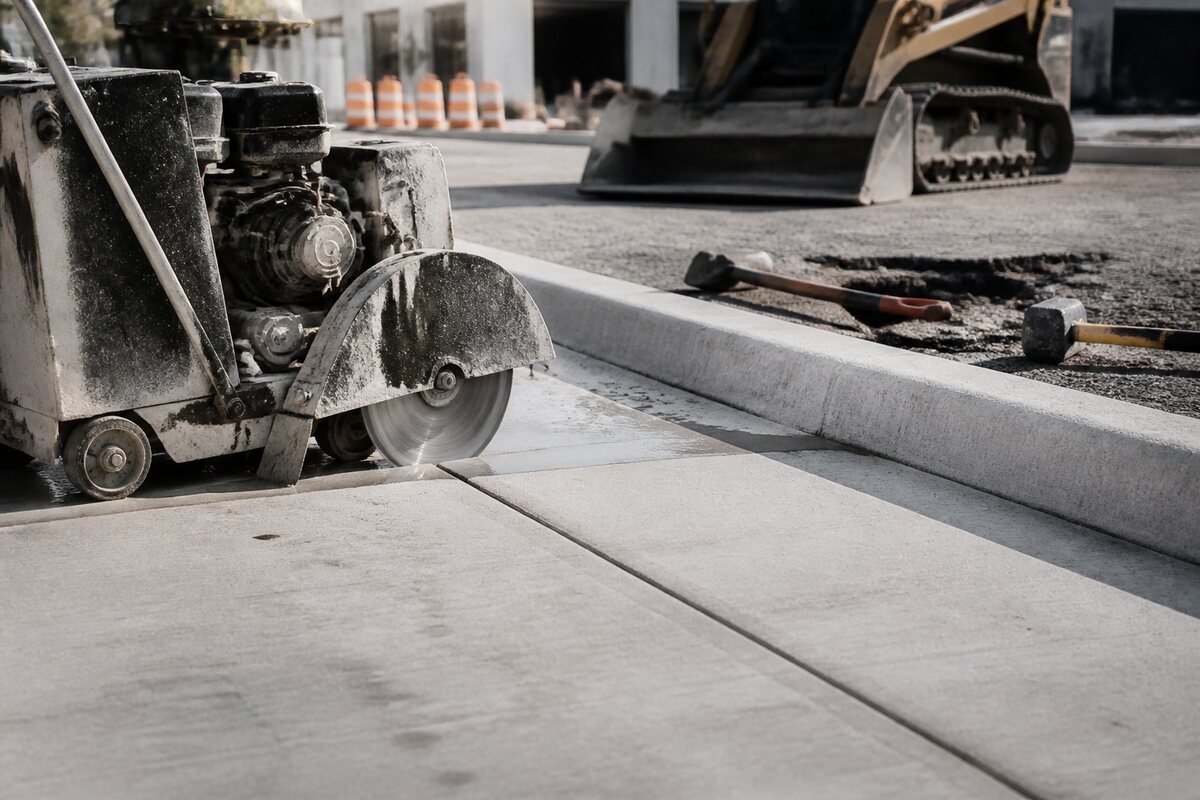 Concrete saw cutting service